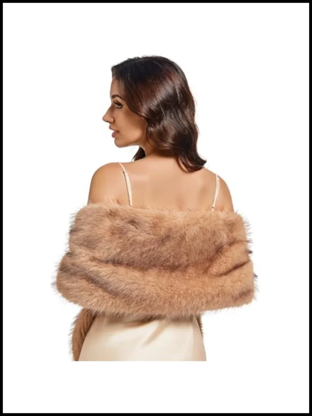 Faux Fur Wedding Shawl Wrap Thick Scarf Winter Warm Double Hook